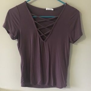 Lavender Strappy Shirt